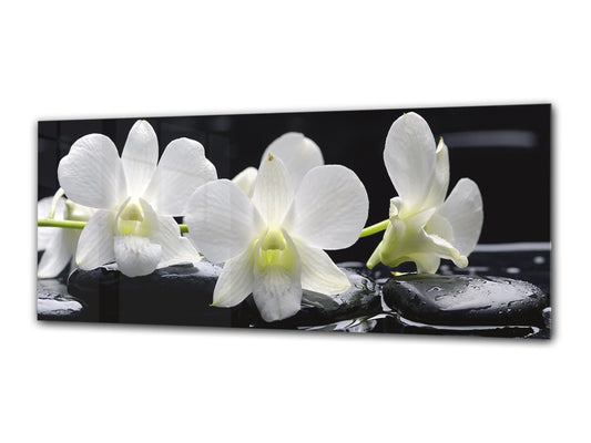 Glass Print Wall Art – Image on Glass 125 x 50 cm (? 50” x 20”) ; Flower 10