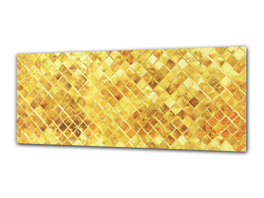 Arte mural con impresión en vidrio: imagen sobre vidrio de 125 x 50 cm (≈ 50” x 20”); textura 3