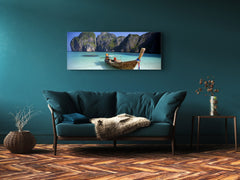 Glasdruck-Wandkunst – Bild auf Glas 125 x 50 cm (≈ 50” x 20”) ; Schiff