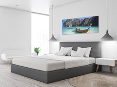 Glasdruck-Wandkunst – Bild auf Glas 125 x 50 cm (≈ 50” x 20”) ; Schiff