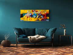 Wall Art Glass Print Canvas Picture – Available in 5 different sizes – Miscellanous Series 05: Abstract style of Kandinsky