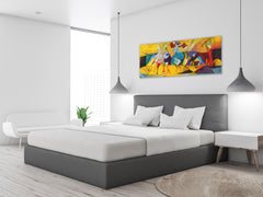 Wall Art Glass Print Canvas Picture – Available in 5 different sizes – Miscellanous Series 05: Abstract style of Kandinsky