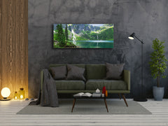 Glass Print Wall Art – Image on Glass 125 x 50 cm (? 50” x 20”) ; Lake 7