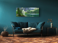 Glass Print Wall Art – Image on Glass 125 x 50 cm (? 50” x 20”) ; Lake 7