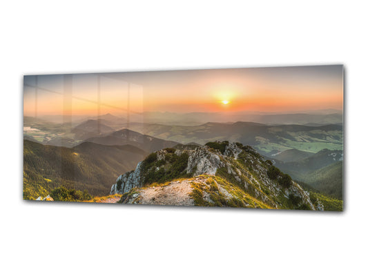 Glass Print Wall Art – Image on Glass 125 x 50 cm (? 50” x 20”) ; Mountains 22