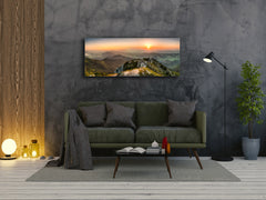 Glass Print Wall Art – Image on Glass 125 x 50 cm (? 50” x 20”) ; Mountains 22