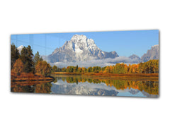 Glass Print Wall Art – Image on Glass 125 x 50 cm (? 50” x 20”) ; Mountains 14