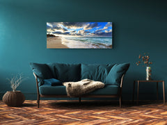 Glasdruck-Wandkunst – Bild auf Glas 125 x 50 cm (≈ 50” x 20”) ; Meer 13