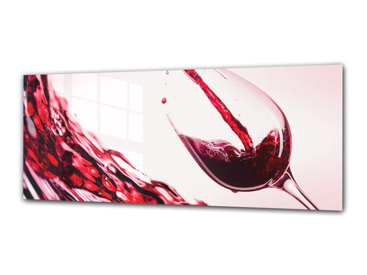 Glass Print Wall Art – Image on Glass 125 x 50 cm (? 50” x 20”) ; Wine