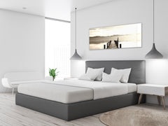 Arte mural con impresión en vidrio: imagen sobre vidrio de 125 x 50 cm (≈ 50” x 20”); Muelle 19