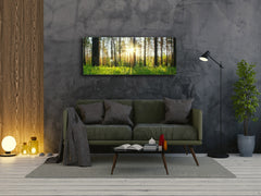 Glass Print Wall Art – Image on Glass 125 x 50 cm (? 50” x 20”) ; Forest 6