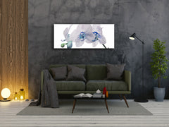 Glass Print Wall Art – Image on Glass 125 x 50 cm (? 50” x 20”) ; Orchid 10