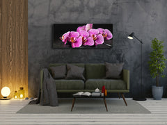 Glass Print Wall Art – Image on Glass 125 x 50 cm (? 50” x 20”) ; Orchid 7