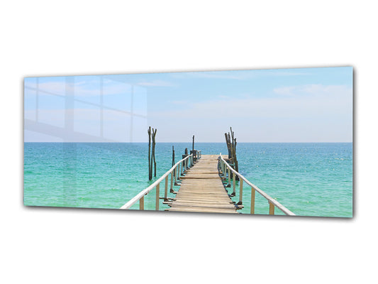 Glass Print Wall Art – Image on Glass 125 x 50 cm (? 50” x 20”) ; Pier 14