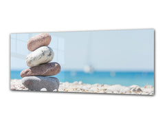 Glass Print Wall Art – Image on Glass 125 x 50 cm (? 50” x 20”) ; Stones