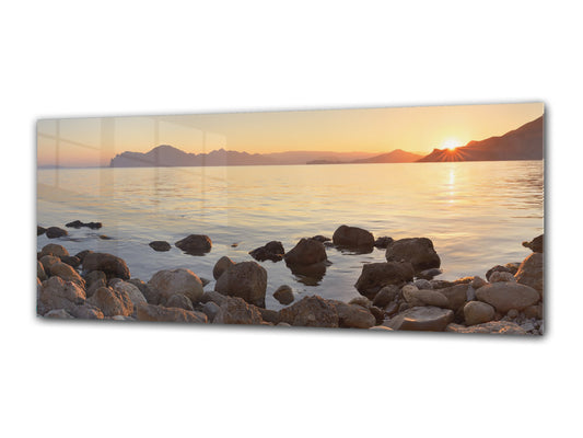 Glass Print Wall Art – Image on Glass 125 x 50 cm (? 50” x 20”) ; Sea 18