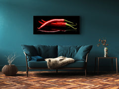 Glass Print Wall Art – Image on Glass 125 x 50 cm (? 50” x 20”) ; Pepper