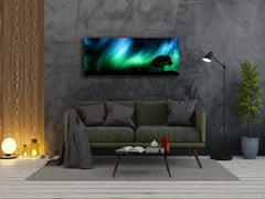Glass Print Wall Art – Image on Glass 125 x 50 cm (? 50” x 20”) ; Aurora australis