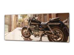 Glass Print Wall Art – Image on Glass 125 x 50 cm (? 50” x 20”) ; Motorcycle 2