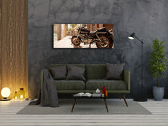 Glass Print Wall Art – Image on Glass 125 x 50 cm (? 50” x 20”) ; Motorcycle 2