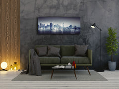 Glass Print Wall Art – Image on Glass 125 x 50 cm (? 50” x 20”) ; City by Night 30