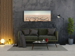 Modernes Glasbild – Erhältlich in 5 verschiedenen Größen – Naturserie 01C: Wüste am Abendhimmel