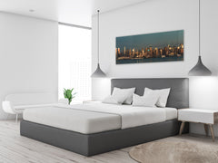 Glass Print Wall Art – Image on Glass 125 x 50 cm (? 50” x 20”) ; City by Night 29