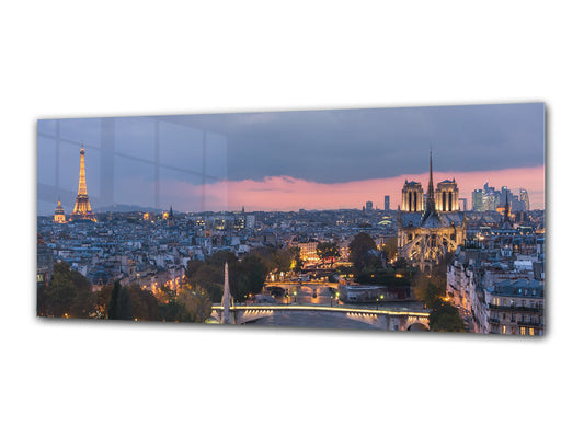 Glass Print Wall Art – Image on Glass 125 x 50 cm (? 50” x 20”) ; City 32