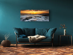 Glasdruck-Wandkunst – Bild auf Glas 125 x 50 cm (≈ 50” x 20”) ; Meer 14