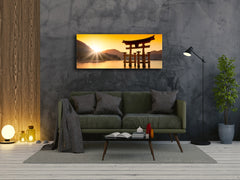 Glass Print Wall Art – Image on Glass 125 x 50 cm (? 50” x 20”) ; Sunset 14