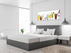 Glass Print Wall Art – Image on Glass 125 x 50 cm (? 50” x 20”) ; Drinks 3