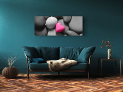Glass Print Wall Art – Image on Glass 125 x 50 cm (? 50” x 20”) ; Stone Love