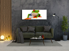 Glass Print Wall Art – Image on Glass 125 x 50 cm (? 50” x 20”) ; Mr. Frog