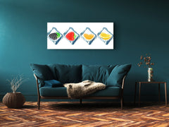 Glass Print Wall Art – Image on Glass 125 x 50 cm (? 50” x 20”) ; Fruits 1