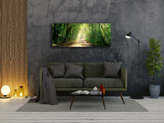 Glass Print Wall Art – Image on Glass 125 x 50 cm (? 50” x 20”) ; Forest 17