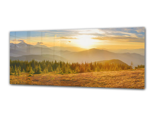 Wandbild, Glasdruck, 125 x 50 cm (≈ 50 x 20 Zoll), Berge 7