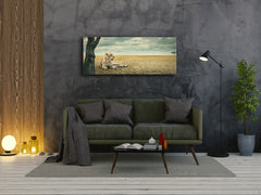 Wall Art Glass Print Picture 125 x 50 cm (? 50” x 20”) ; Lion