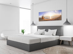 Imagen de vidrio para arte de pared, 125 x 50 cm (≈ 50” x 20”); Barco 1