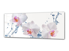 Glass Print Wall Art – Image on Glass 125 x 50 cm (? 50” x 20”) ; Orchid 2