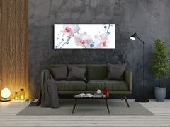 Glass Print Wall Art – Image on Glass 125 x 50 cm (? 50” x 20”) ; Orchid 2