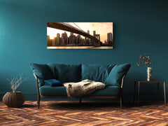 Glass Print Wall Art – Image on Glass 125 x 50 cm (? 50” x 20”) ; Bridge 9