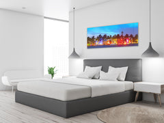 Wall Art Glass Print Picture 125 x 50 cm (? 50” x 20”) ; Palm Trees 2