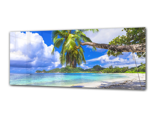 Glass Print Wall Art – Image on Glass 125 x 50 cm (? 50” x 20”) ; Beach 13