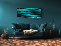 Arte mural con impresión en vidrio: imagen sobre vidrio de 125 x 50 cm (≈ 50” x 20”); Diseño 3