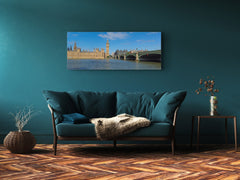 Arte mural con impresión en vidrio: imagen sobre vidrio, 125 x 50 cm (≈ 50” x 20”); Ciudad 7