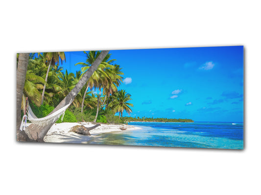 Wandbild, Glasdruck, 125 x 50 cm (≈ 50 x 20 Zoll), Strand 7