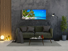 Impresión de vidrio para arte de pared, 125 x 50 cm (≈ 50” x 20”); Playa 7