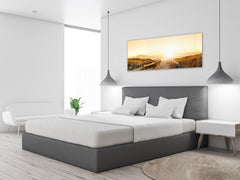 Cuadro de pared tras cristal templado 125 x 50 cm (≈ 50” x 20”); Atardecer 5