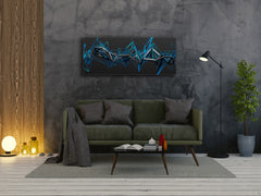 Impresión de vidrio para arte de pared, 125 x 50 cm (≈ 50” x 20”); Diseño 5