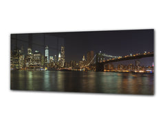Wall Picture behind Tempered Glass 125 x 50 cm (? 50” x 20”) ; City by night 10